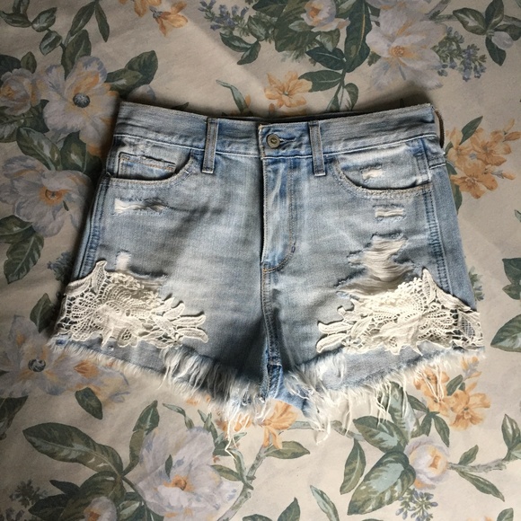 Hollister Pants - High Waisted Hollister Cutoff Jean Shorts